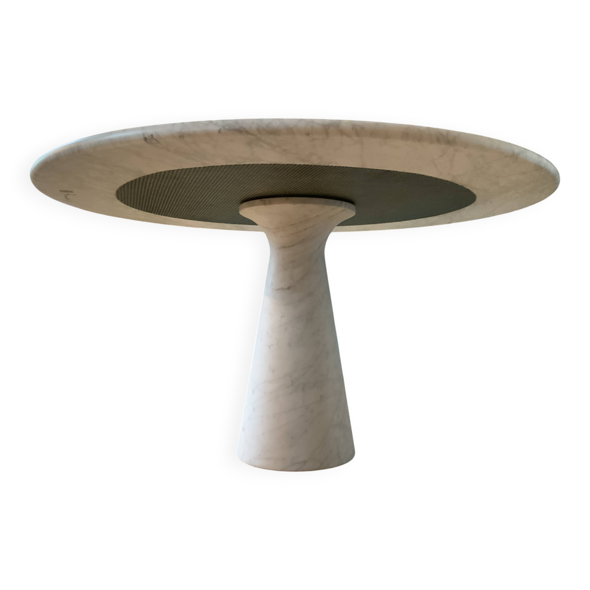 Table ANGELO MANGIAROTTI in white marble model M1