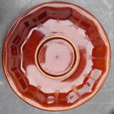 Old cups and under cups of coffee - brown ceramics typical of station buffets