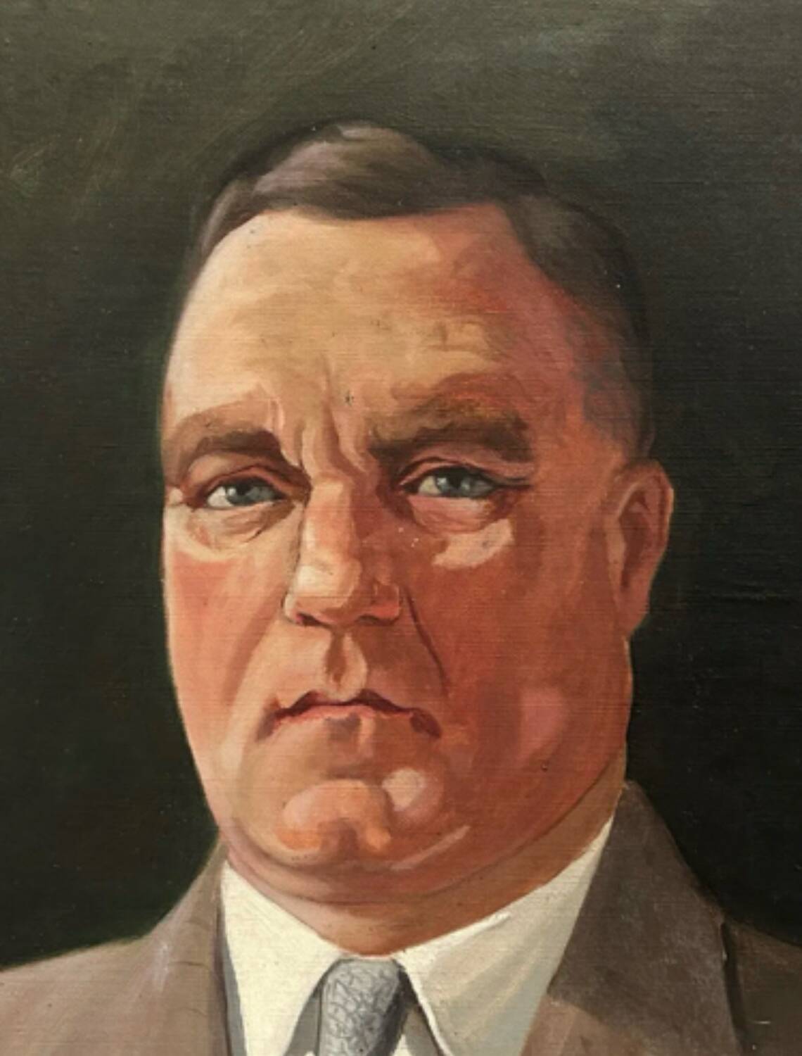Portrait of a man, oil on canvas, signed Prochazka 1938, antique Art Deco.