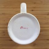 Mug signed heart décor and pink flower