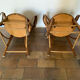 Pair of chestnut armchairs