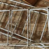 Vintage modular wall shelf with 4 supports and 5 levels.