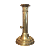 Old gold copper candle holder with pusher