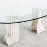 Vintage travertine  dining table, 1970s