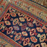 Old caucasian carpet gendje handmade 106cm x 222cm 1880s, 1b519