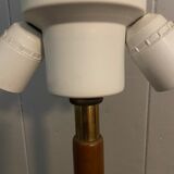 Wood and brass floor lamp 60s