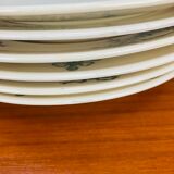 6 Sapho Lonchamp soup plates, iron earth