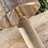 Lampe grès et corde de jute