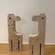 Pair of travertine giraffes, Fratelli Mannelli, Italy, 1970s
