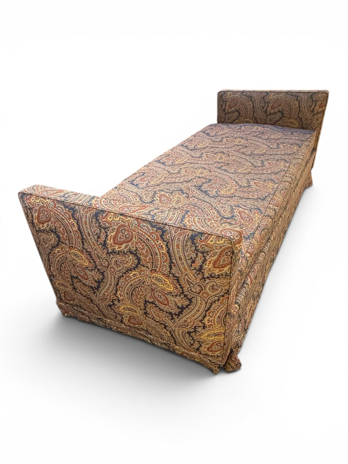 Vintage upholstered 2-seater sofa – embroidered cashmere fabric
