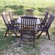 Table et chaises de jardin en teck scandinave Jutlandia disign 1980