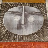 Coffee table signed Capron