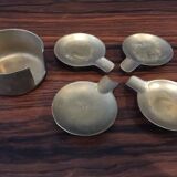 Set of 4 ashtray brass