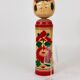 Decorative Kokeshi doll sculpture from Naruko, northern Japan, hand-painted.