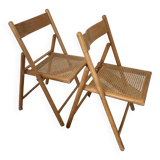 set of 2 vintage folding chairs