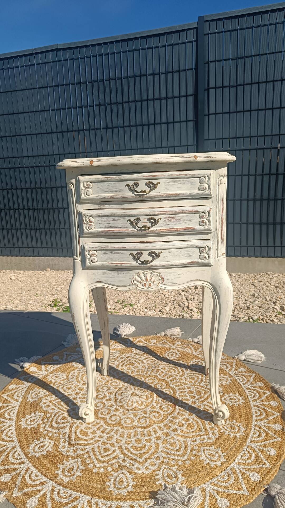 Louis XV bedside table with patina