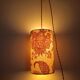 Suspension, nomadic fabric lampshade in vintage yellow floral.