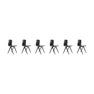 Set of 6 Galvanitas chairs S19