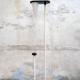 Lampada da terra alogena cono di vetro e metallo laccato Italia  Anni '70