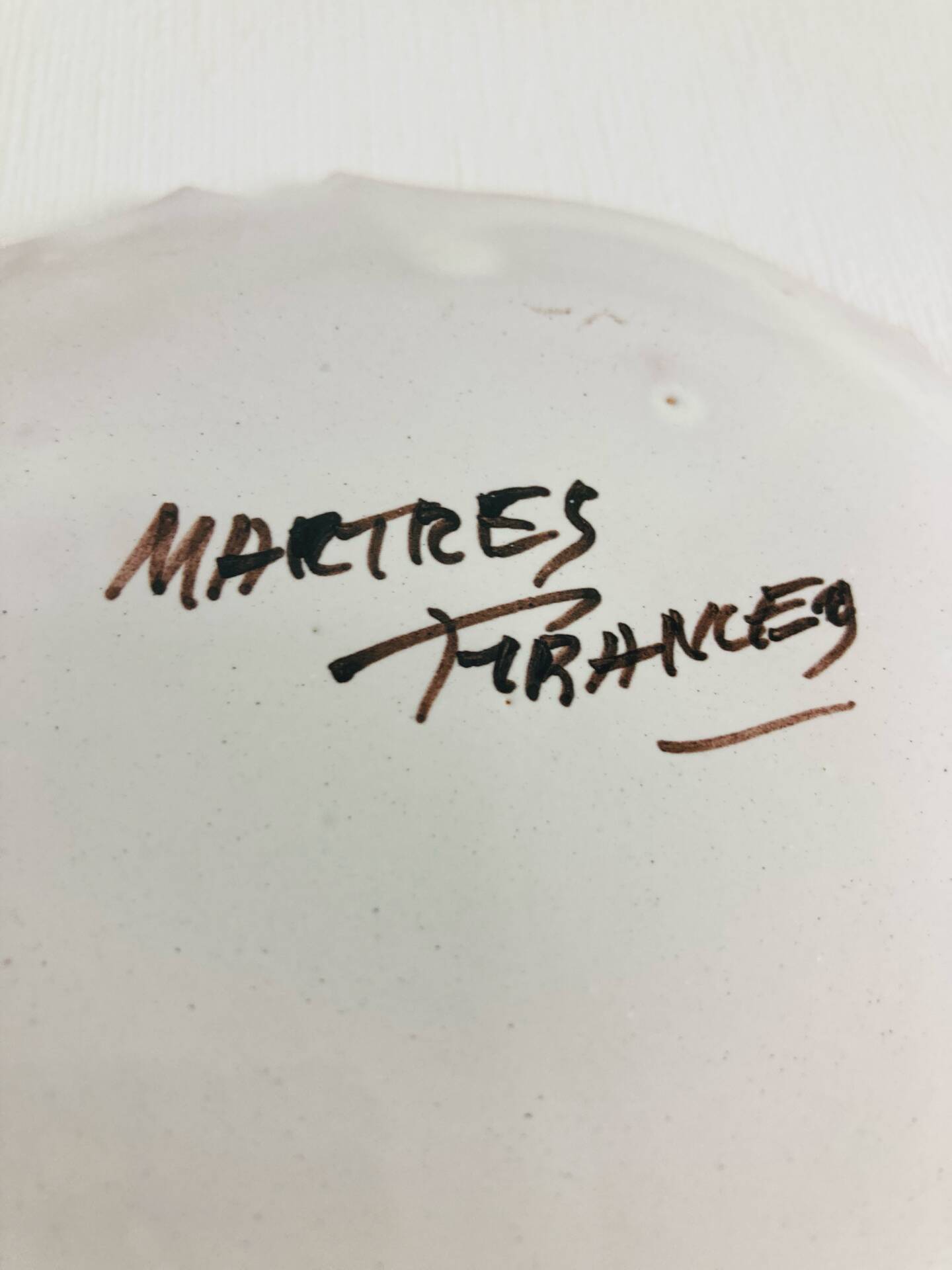 Pair of Small Bread Plates Faience Martres-Tolosane Ochre Decor