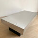 70s coffee table in brushed aluminum
