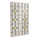 Art Deco Geometric Stained Glass Window 85x24cm