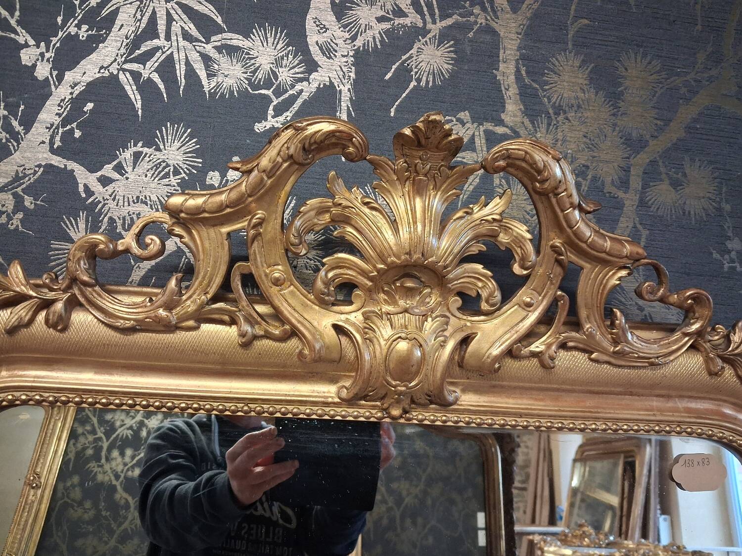 Louis Philippe period mirror 138 x 83 cm