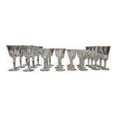 24-piece Art Deco glassware set
