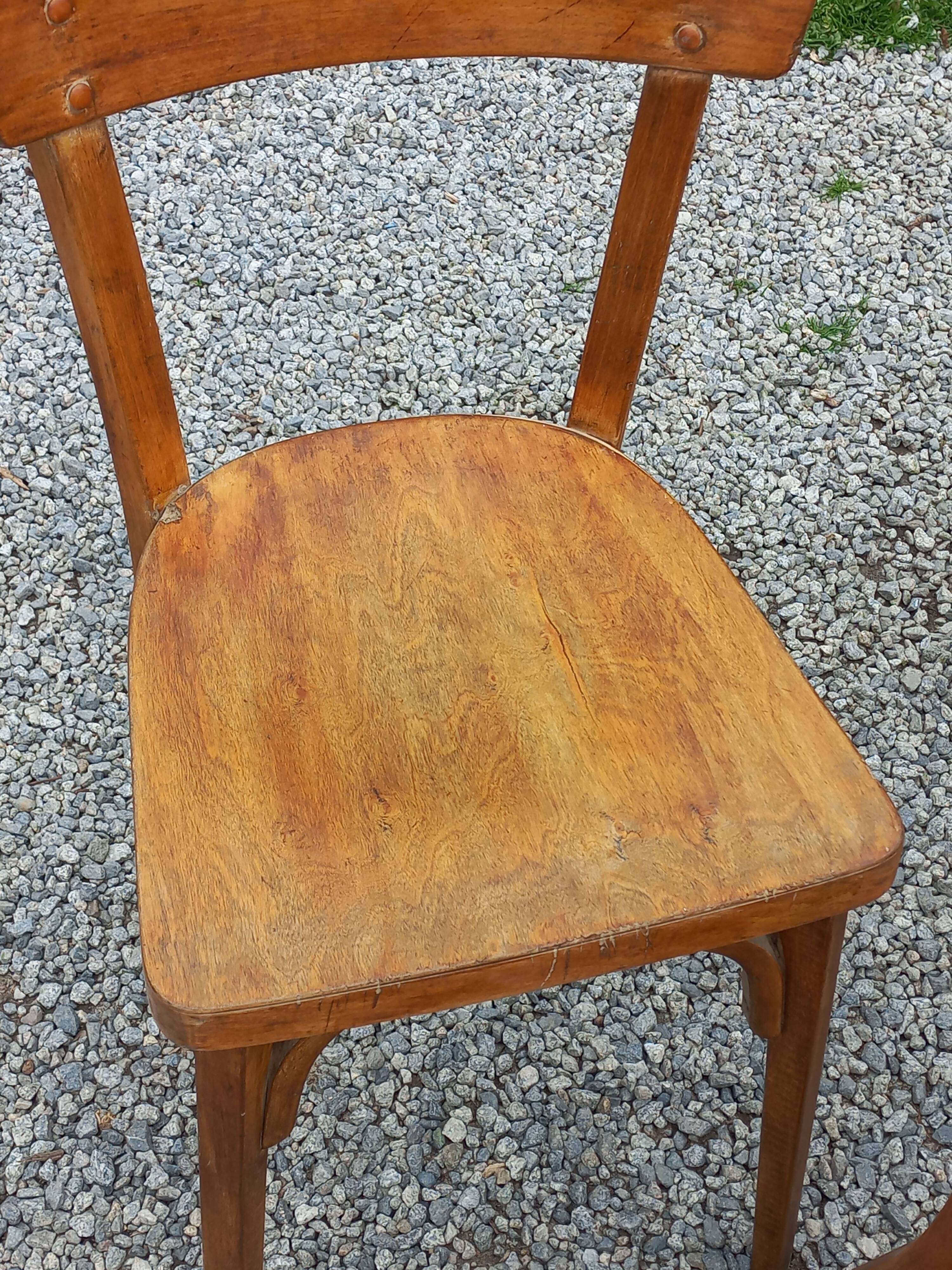 Set of 6 1950s bistro chairs