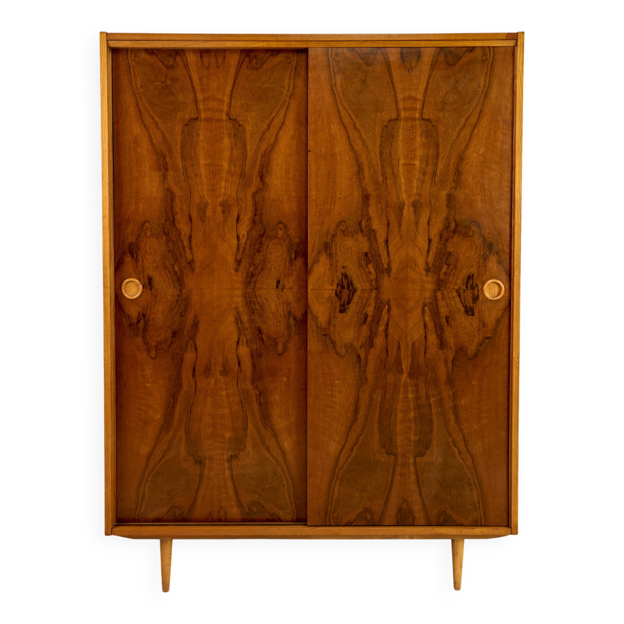 Vintage Wardrobe with sliding doors, 1960s, Czechoslovakia