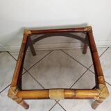 Bamboo and glass table
