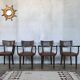 Series of 4 Baumann chairs 1950