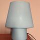 Lampe flore verre opaline Habitat 1990
