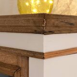 Vintage solid oak display cabinet / bookcase