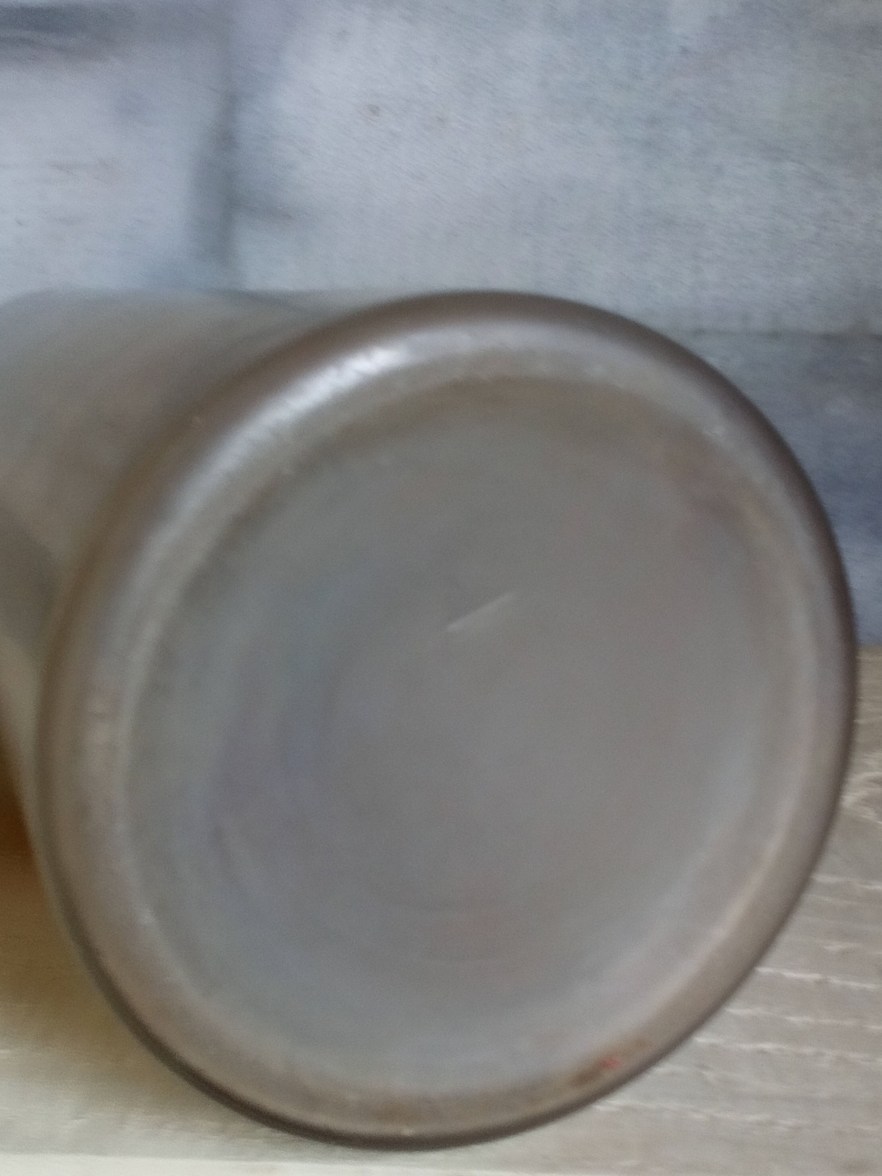 Painted frosted glass Art Deco vase