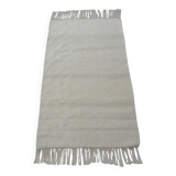 Hand-knotted Traditional Artisan Rug in Beige Ecru without Pattern