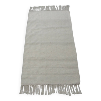 Hand-knotted Traditional Artisan Rug in Beige Ecru without Pattern