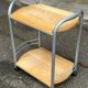 Ikea-style dessert trolley with tubular steel and solid wood 1