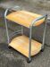 Ikea-style dessert trolley with tubular steel and solid wood 1