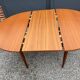 Table ronde en teck extensible design scandinave