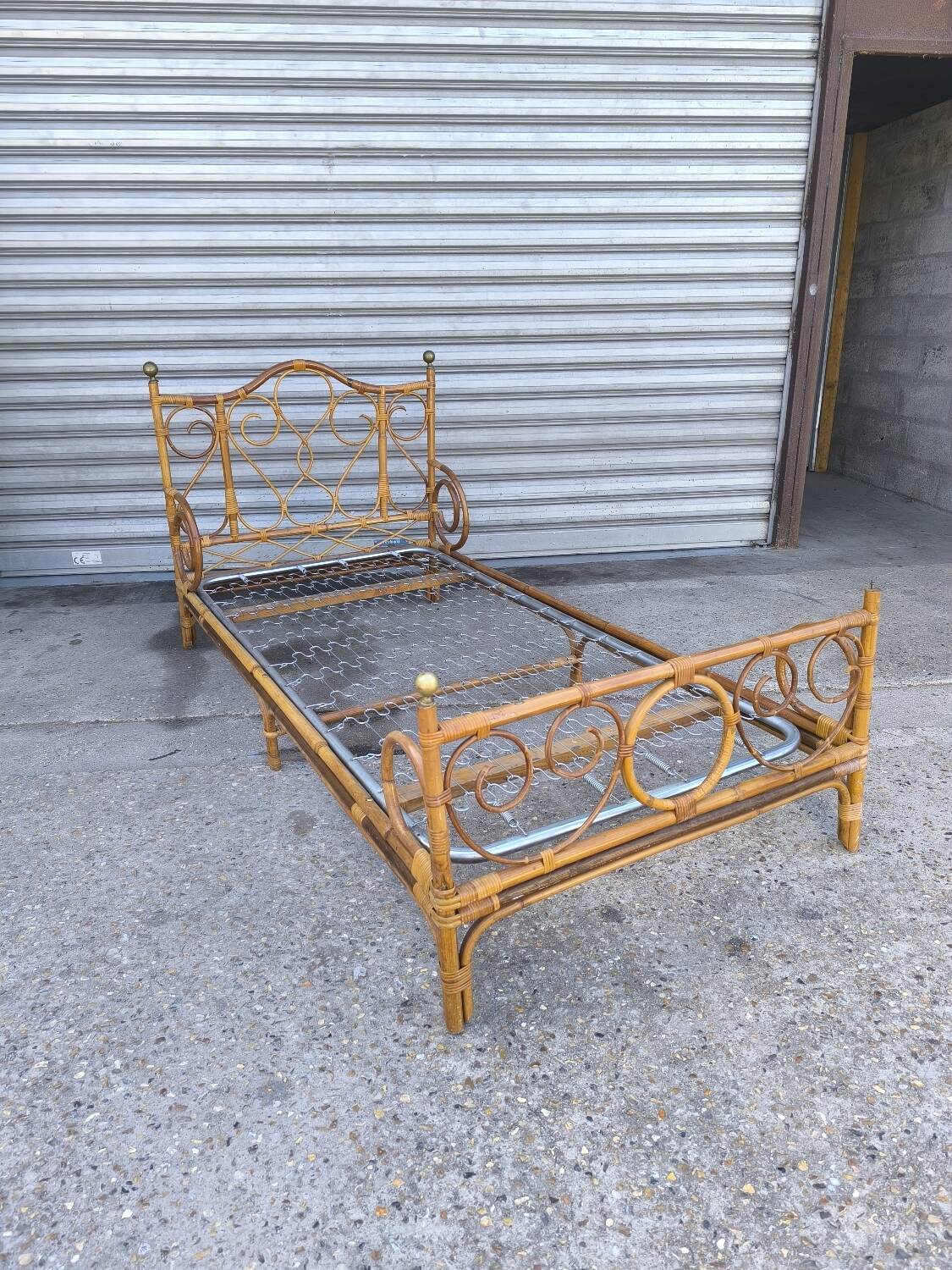 Rattan bed 1960