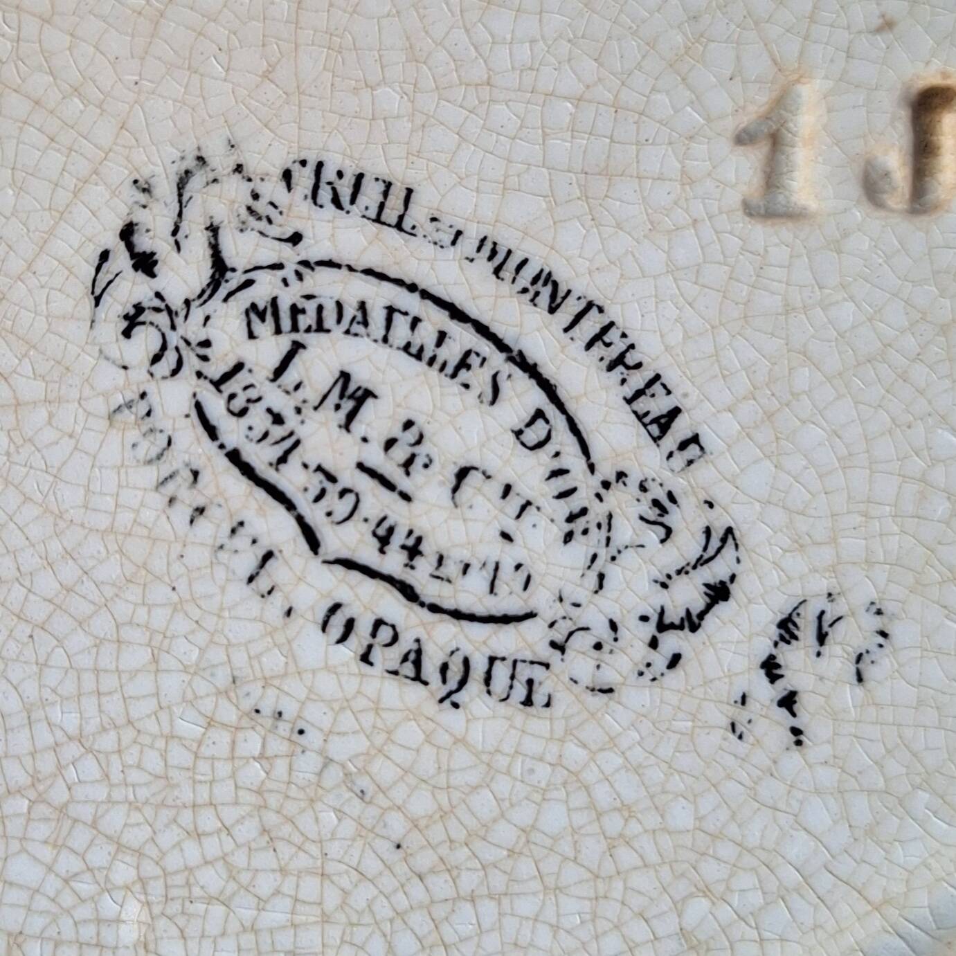 Creil and Montereau porcelain plate with Chinese decor