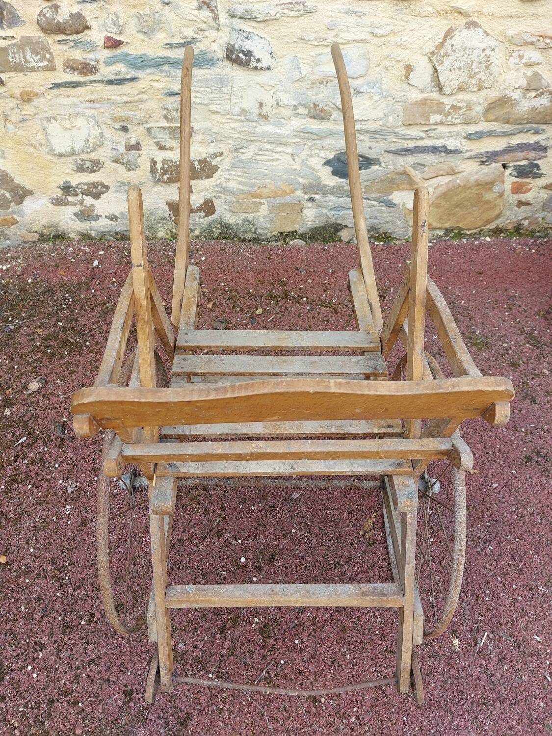 Old vintage wooden cart