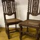 Duo de chaises bois sculpté