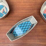 Set of 5 Bowls from the Flash One Postmodern Series by Dorothy Hafner for Rosenthal, 1980s.