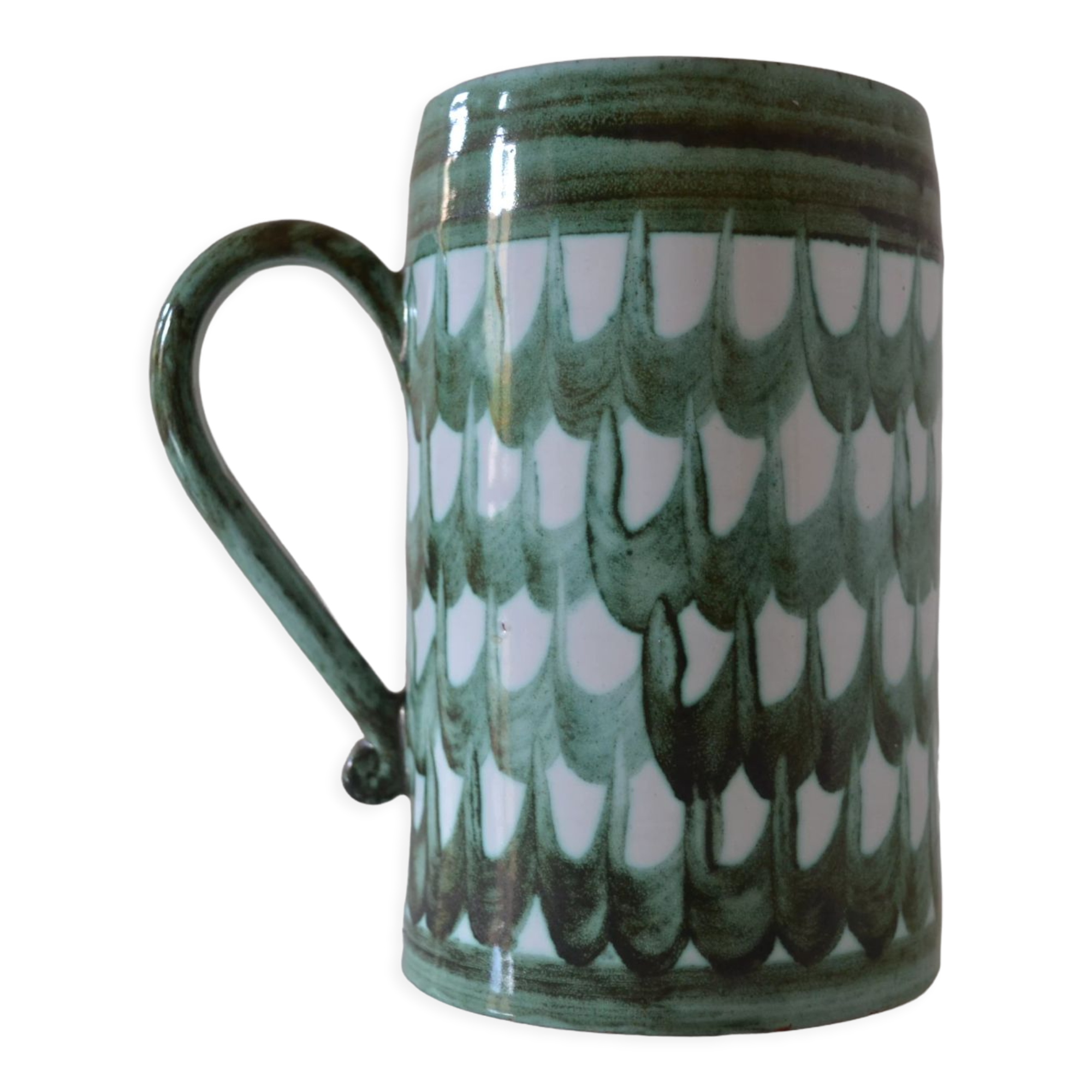 Vintage ceramic beer mug hallstatt austria