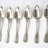Set of 6 Chritofle silver spoons