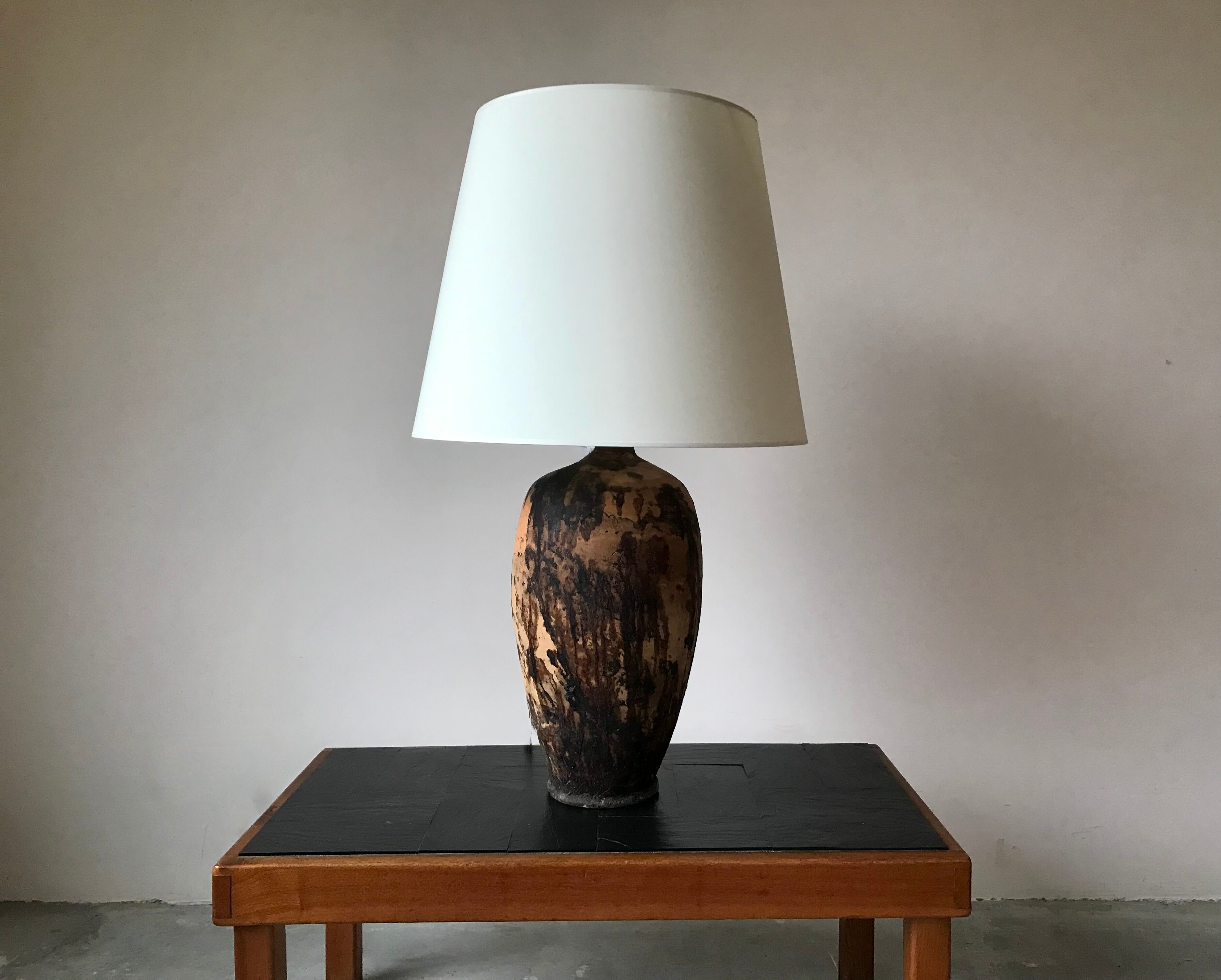 Terracotta lamp, 19th century