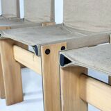 Set of 4 Monk Dining Chairs by Afra & Tobia Scarpa for Molteni, 1970