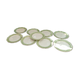 9 old flat plates L'Amandinoise